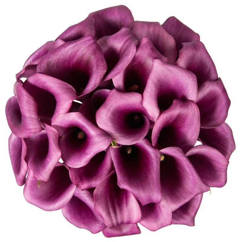 Purple Calla Lily Bouquet-Small (10 stems) & Regular (15 stems) & Large (20 stems) & Extra Large (25 stems) & Luxury (30 stems) & Galmour (50 stems) & Exclusive Glamour (65 stems) & Premium (80 stems) & Posh (100 stems)