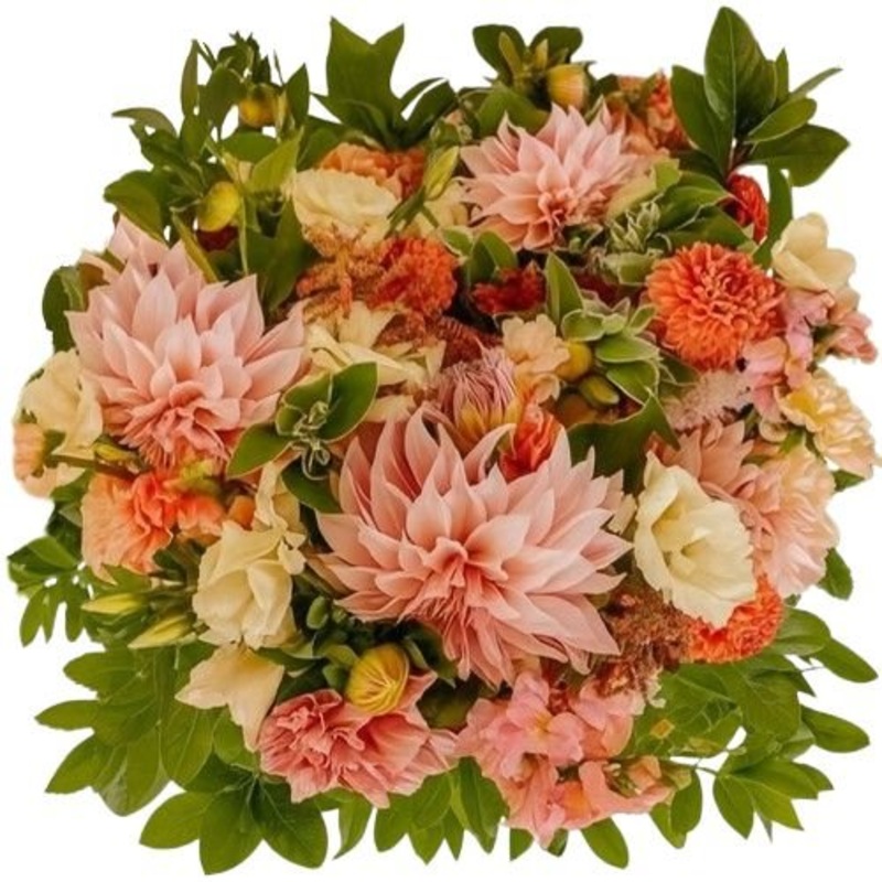 Beautiful Peach Bouquet with Dahlia