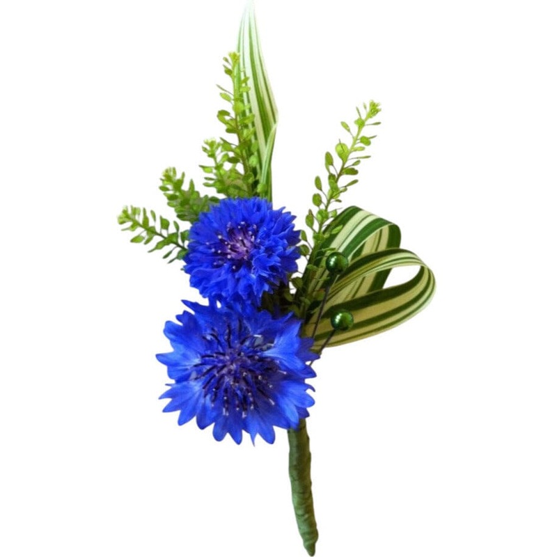 Blue Cornflowers Buttonhole