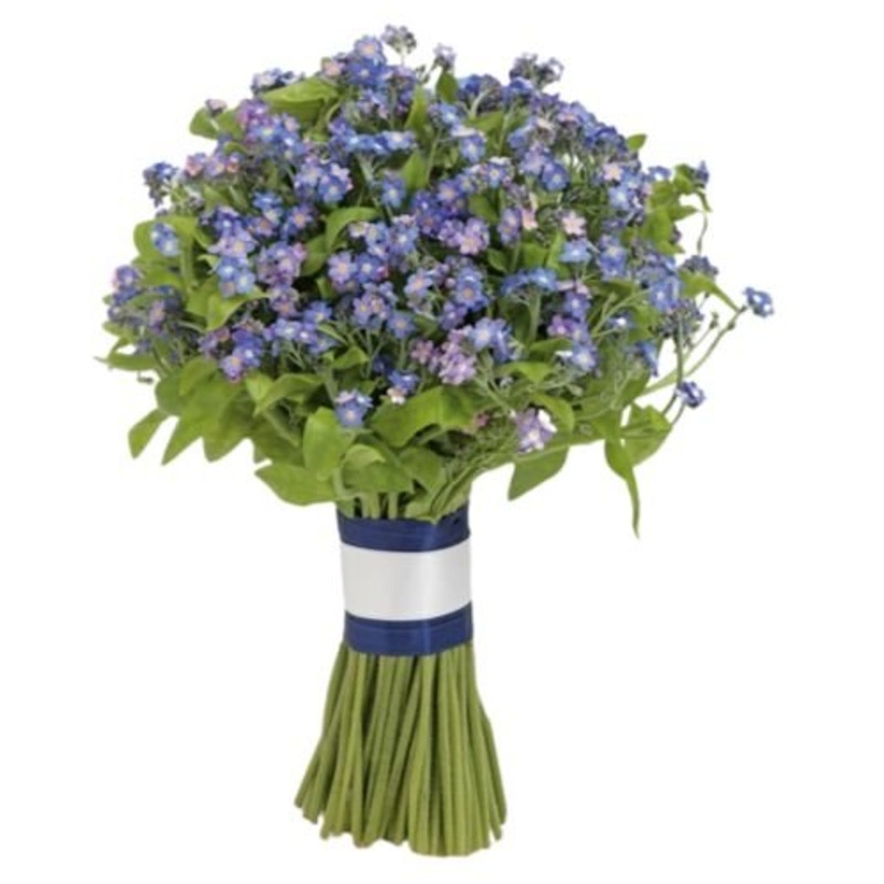 Blue Forget Me Not Bridal Bouquet