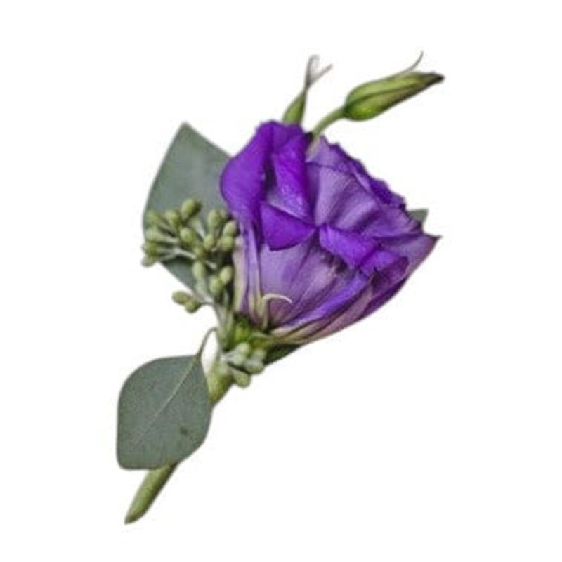 Cute Lisianthus Buttonhole-Purple Lisianthus & White Lisianthus & Light Pink Lisianthus & Pink Lisianthus & Lavender Lisanthus