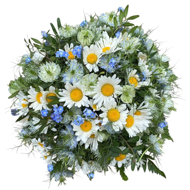 Daisies with Nigella and Forget Me Not Bouquet
