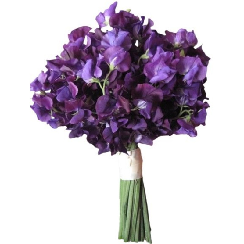 Purple Sweet Pea Bridal Bouquet