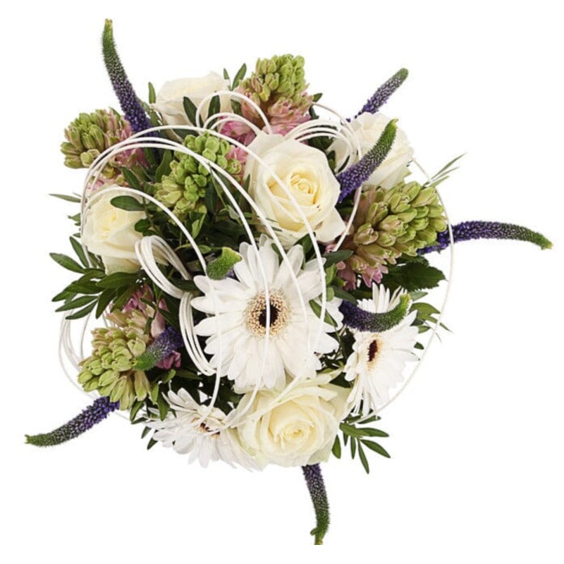Romantic Scented Bouquet of Hyacinth and Gerbera