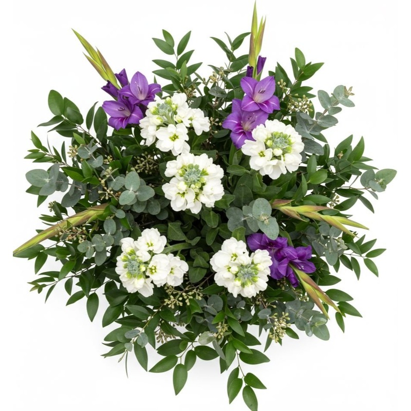 Amazing Bouquet of White Stock and Gladioli