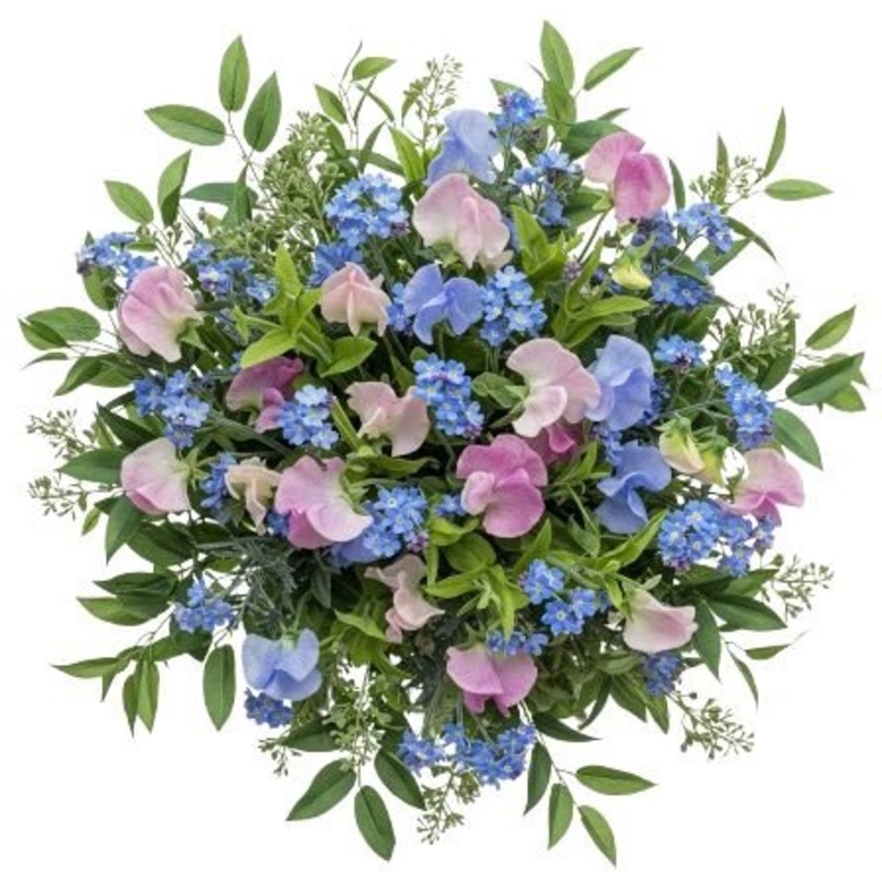 Azure Dream Bouquet of Sweet Pea and Forget Me Not
