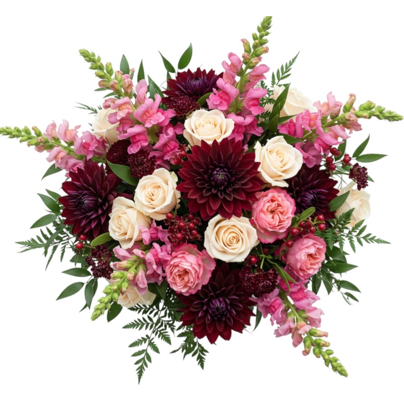 Blush & Burgundy Romance Bouquet