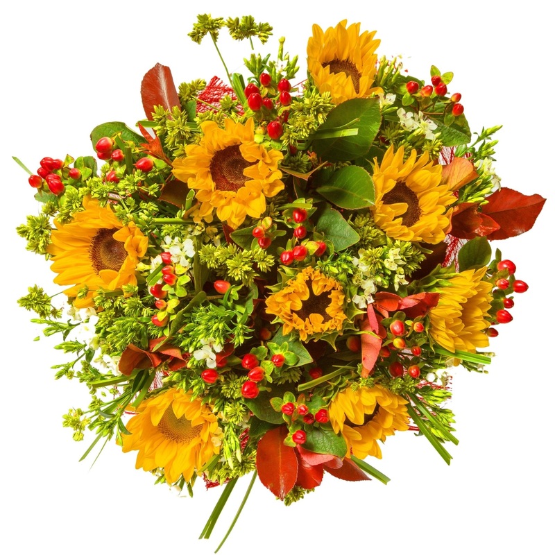 Charming Field Sunflowers and Hypericum Bouquet