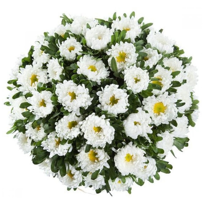 Classic Aster Bouquet-Extra Small (10 stems) & Small (20 stems) & Regular (30 stems) & Large (40 stems) & Extra Large (50 stems) & Luxury (60 stems) & Glamour (80 stems) & Luxury Glamour (100 stems) & Premium (120 stems) & Posh (150 stems)-Pink Aster & Wh