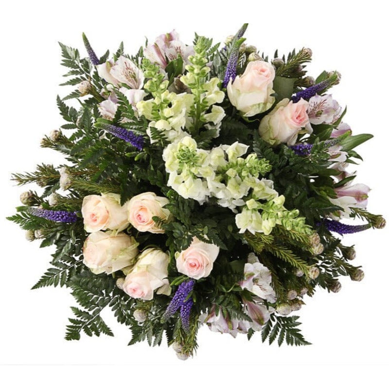 Pretty Bouquet of Roses with Alstroemeria and Snapdragons