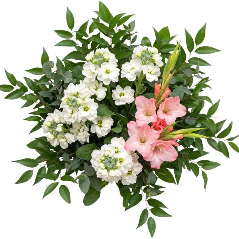 Pretty Bouquet of Stocks and Gladioli