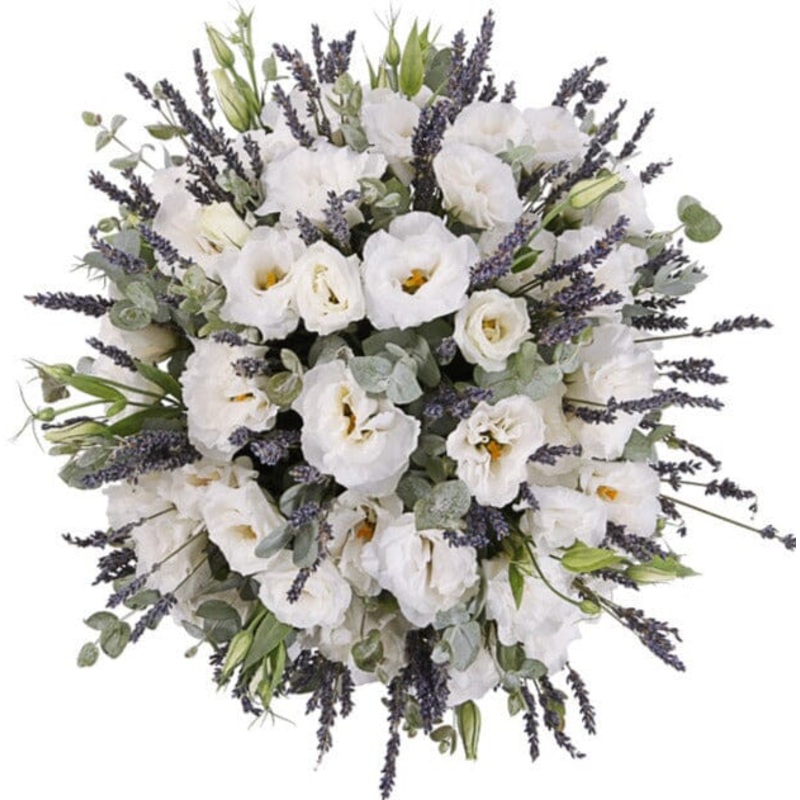 Scented Bouquet of Lisianthus with Lavender