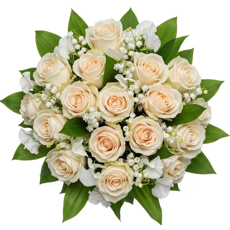 Blushing Valley Charm Bouquet-Extra Small (20 stems) & Small (25 stems) & Medium (30 stems) & Regular (40 stems) & Large (50 stems) & Extra Large (60 stems) & Luxury (70 stems) & Glamour (80 stems) & Exclusive Glamour (100 stems)