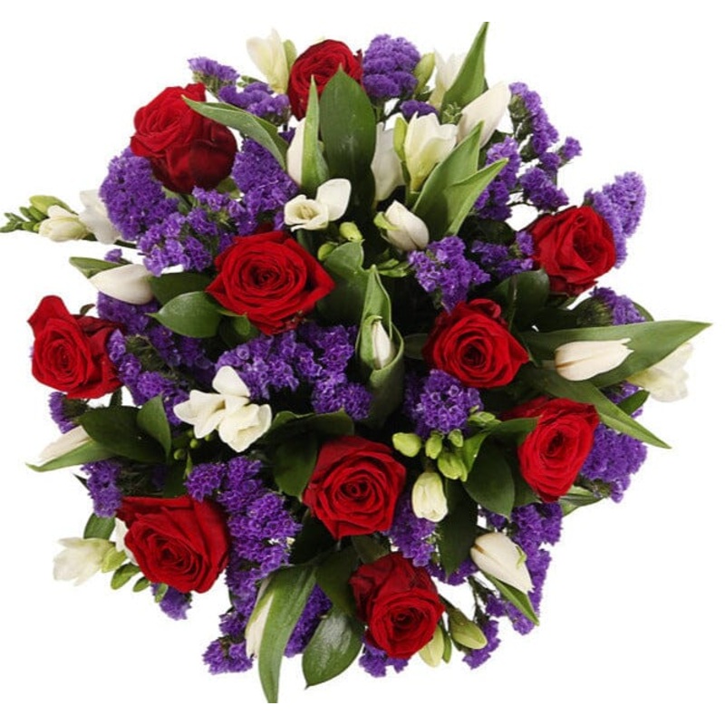 Crimson Dreams Bouquet-Small (20 stems) & Regular (25 stems) & Large (30 stems) & Large (35 stems) & Extra Large (40 stems) & Luxury (50 stems) & Glamour (65 stems) & Exclusive Glamour (80 stems) & Premium (100 stems) & Premium Extra (120 stems)