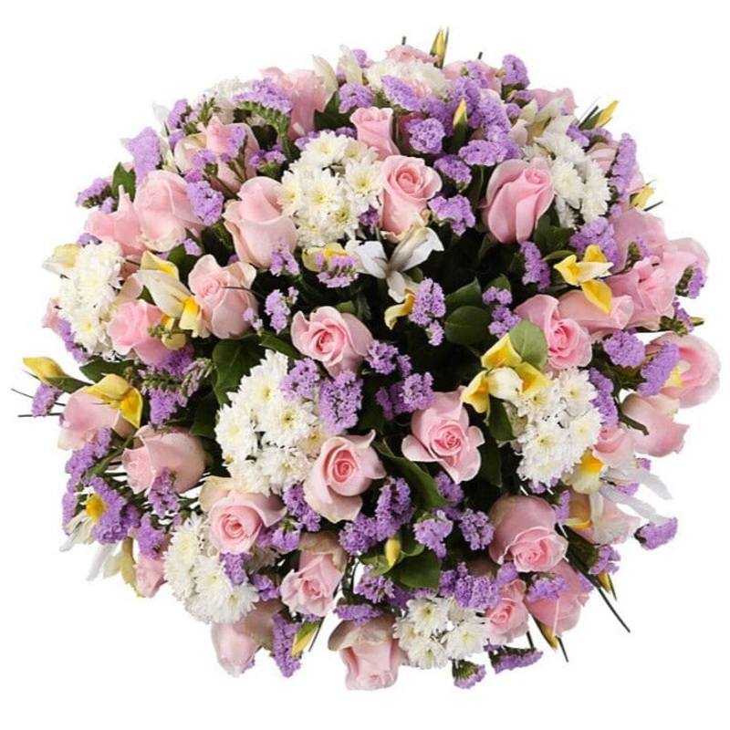 Pink Whisper Blooms Bouquet-Extra Small (20 stems) & Small (25 stems) & Regular (30 stems) & Large (40 stems) & Luxury (50 stems) & Glamour (65 stems) & Exclusive Glamour (85 stems) & Posh (100 stems) & Deluxe (120 stems)