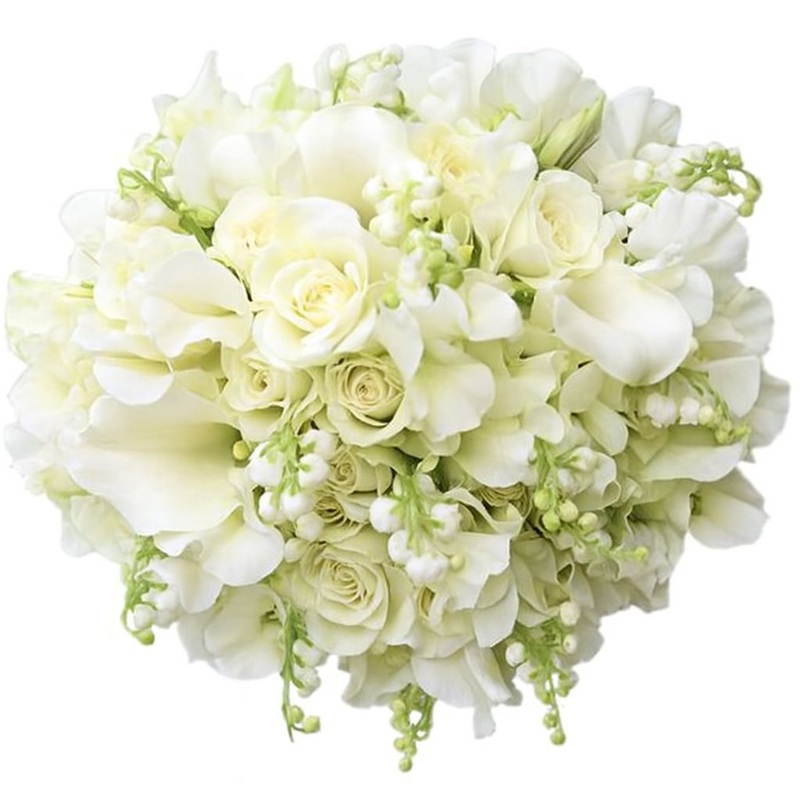 Pure White Bouquet of Scented Flowers