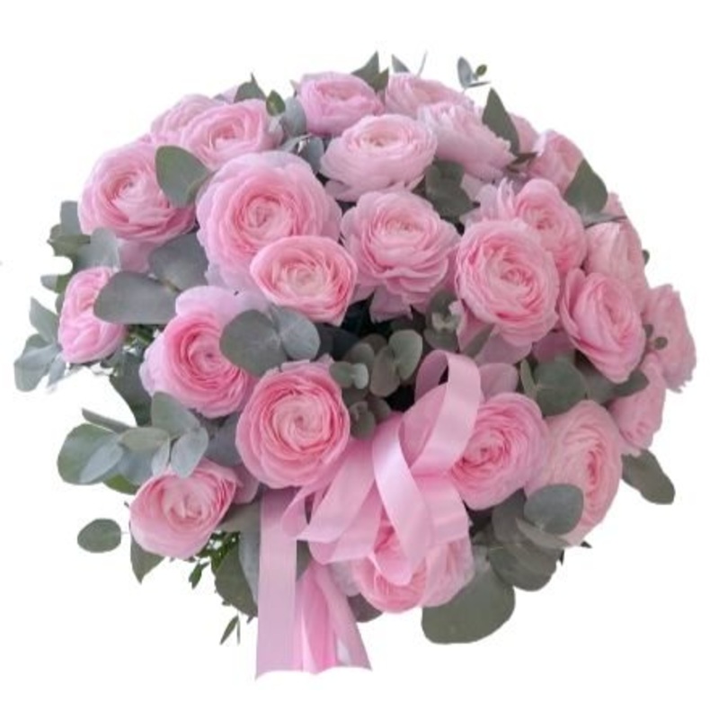 Ranunculus Bouquet with Eucalyptus