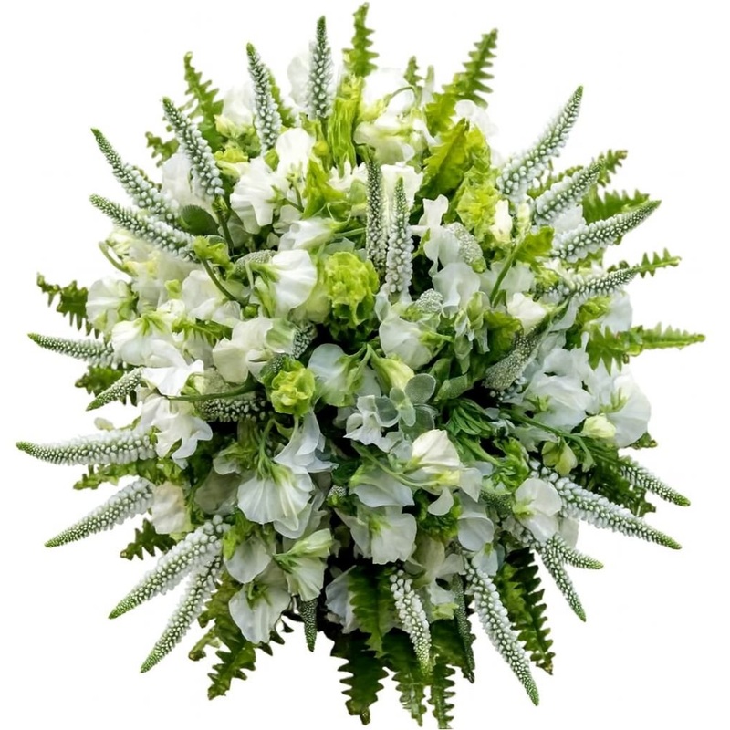 White Sweet Pea & Veronica Bouquet
