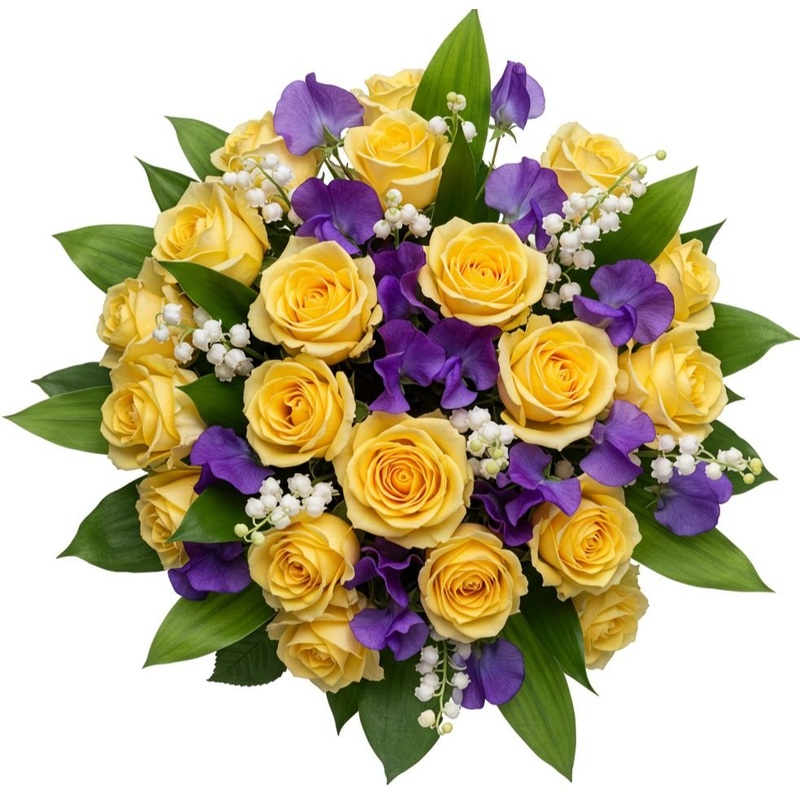 Yellow Roses with Fragrant Blooms Bouquet