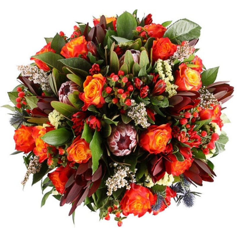 Autumn Tones Exotic Bouquet-Regular (25 stems) & Medium (30 stems) & Large (35 stems) & Extra Large (40 stems) & Extra Large (50 stems) & Luxury (60 stems) & Glamour (70 stems) & Exclusive Glamour (80 stems) & Premium (100 stems)