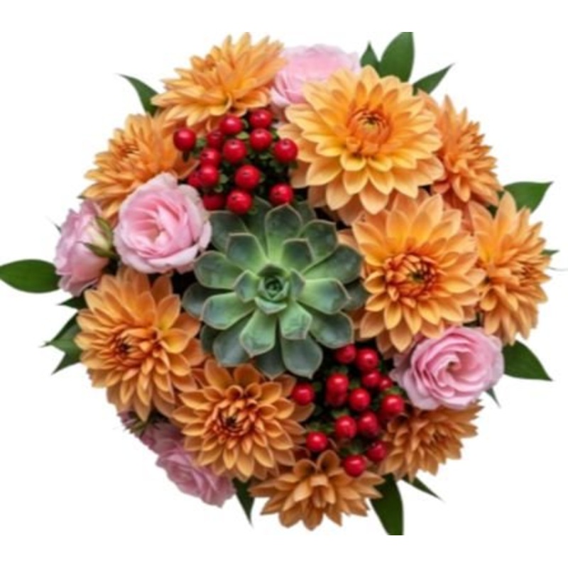 Blush and Amber Harmony Bouquet