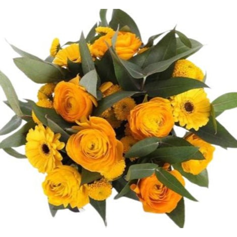 Bouquet of Orange Ranunculus and Gerberas