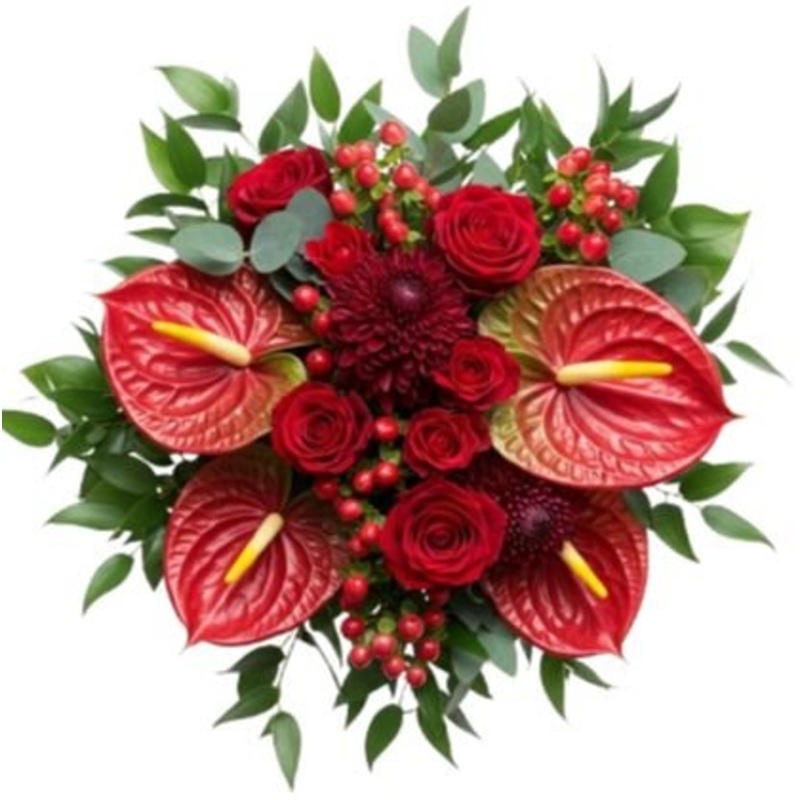 Crimson Desire Bloom Bouquet-Small (20 stems) & Regular (25 stems) & Medium (30 stems) & Large (35 stems) & Extra Large (40 stems) & Luxury (50 stems) & Glamour (60 stems) & Exclusive Glamour (70 stems) & Premium (85 stems) & Premium Extra (100 stems)