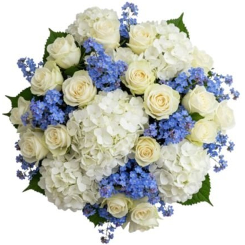 Pure Elegance and Blue Serenity Bouquet