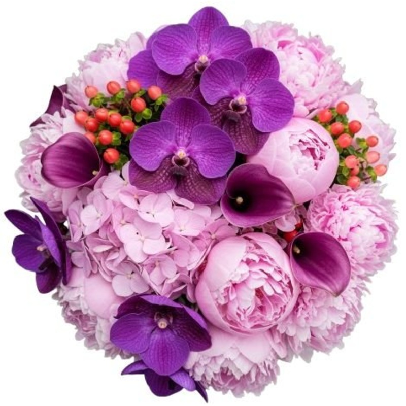 Romance in Orchid Hues Bouquet