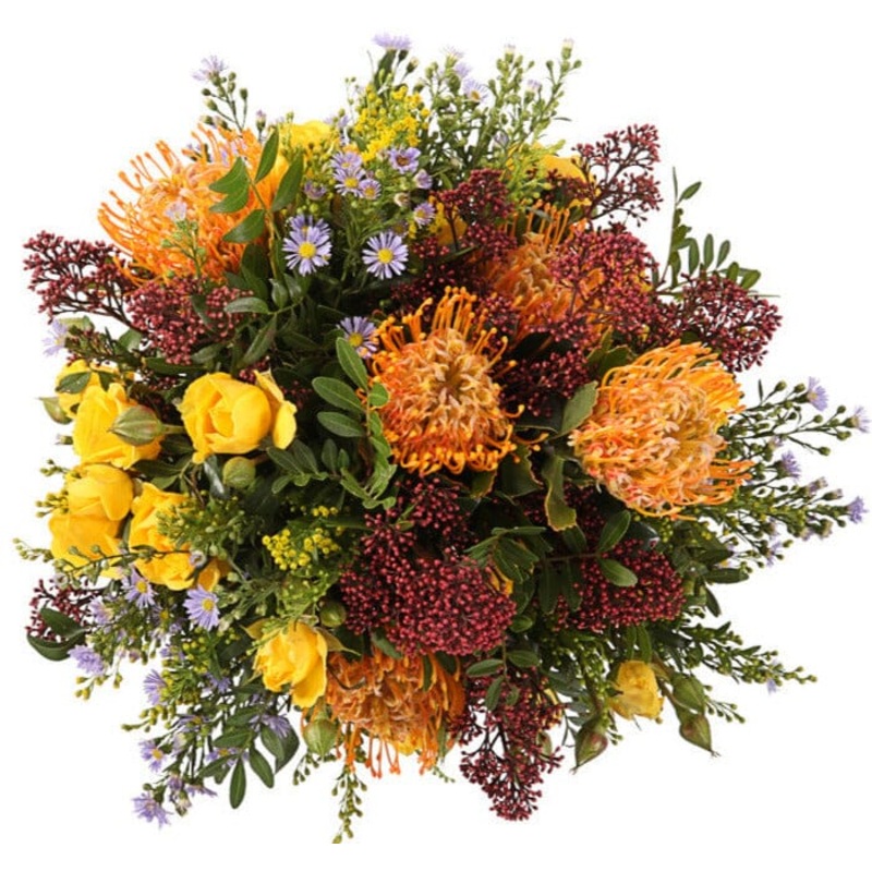 Rustic Sunrise Bloom Cluster Bouquet