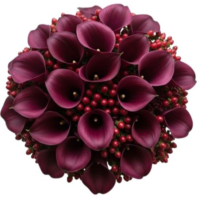 Shadows and Scarlet Blooms  Bouquet