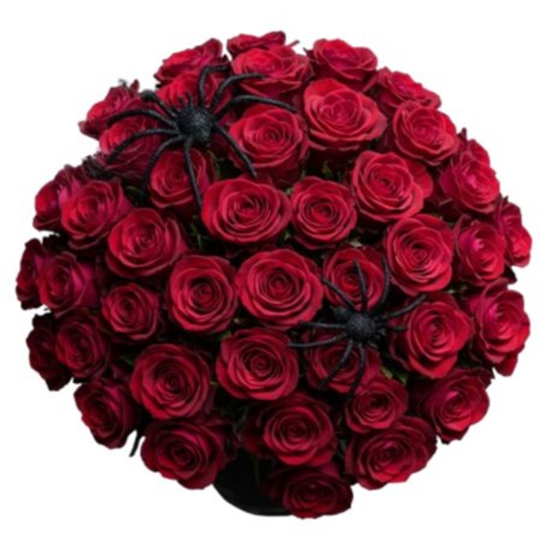 Spaider’s Roses Bouquet-Extra Small (10 stems) & Small (12 stems) & Classic (16 stems) & Regular (20 stems) & Standard  (30 stems) & Standard Plus (40 stems) & Medium (50 stems) & Large (65 stems) & Extra Large (80 stems) & Luxury (100 stems) & Premium (1