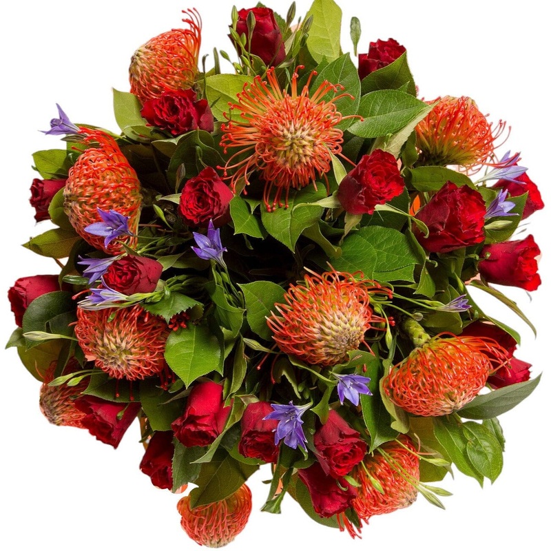 Sunset Radiance with Roses Bouquet