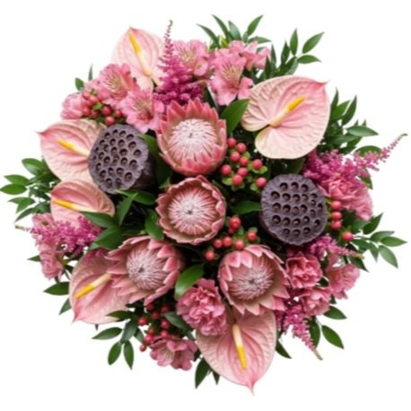Tropical Symphony in Pink Bouquet