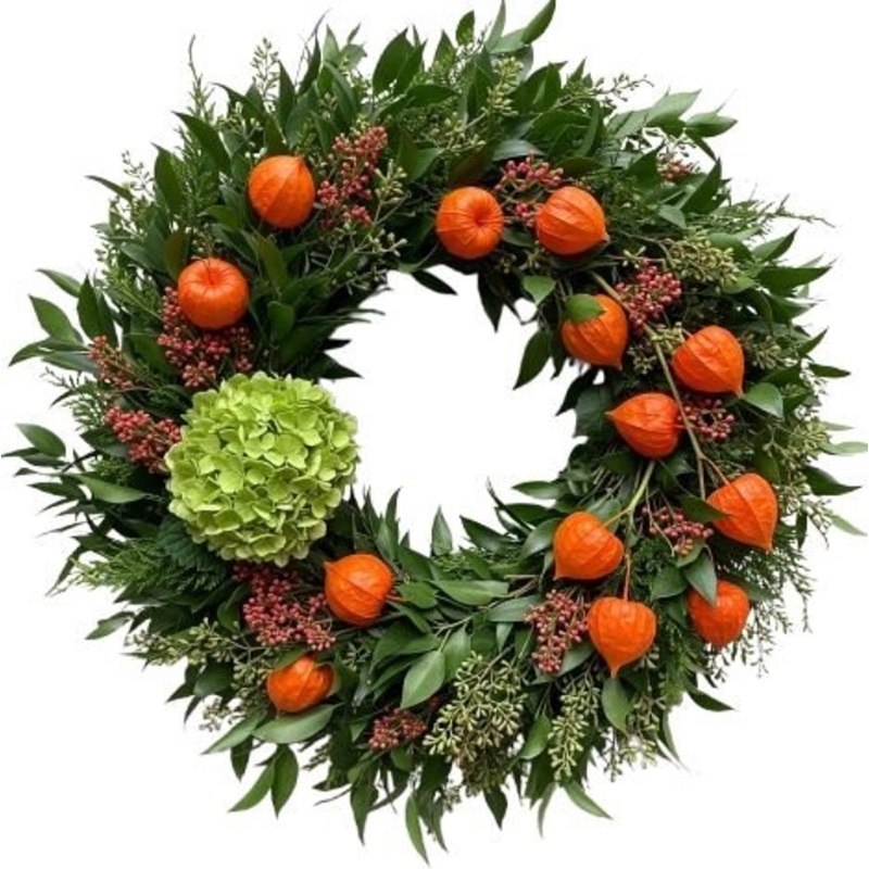 Berry Lantern Garden Song Door Wreath