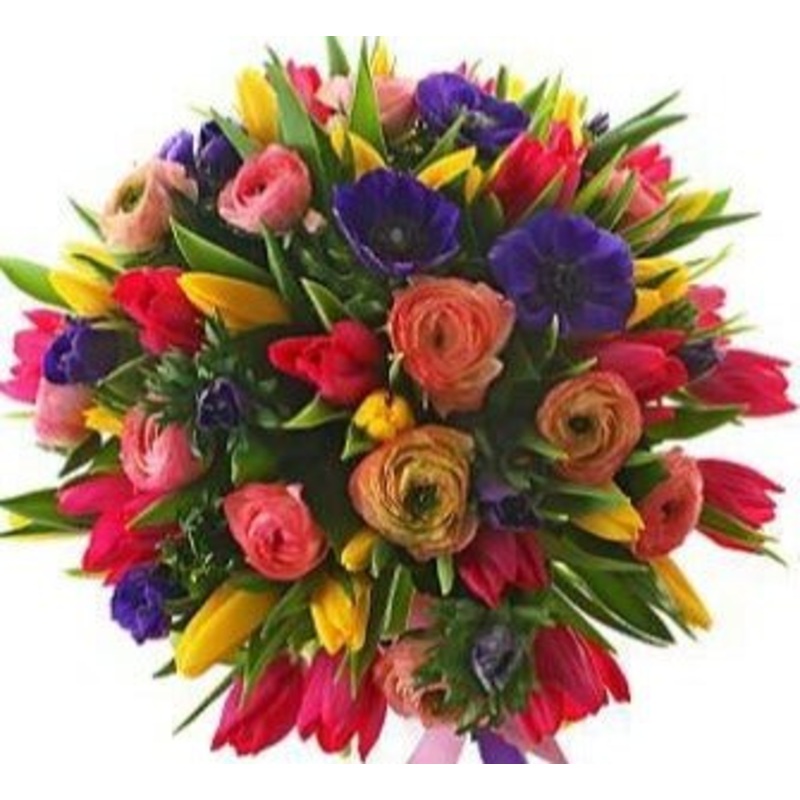 Blooming Springtime Bouquet-Small (30 stems) & Regular (35 stems) & Large (40 stems) & Extra Large (50 stems) & Luxury (65 stems) & Glamour (80 stems) & Exclusive Glamour (100 stems) & Premium (120 stems) & Premium Extra (150 stems)
