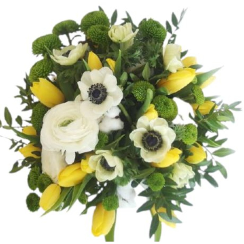 Blooms in Green Bouquet-Small (25 stems) & Regular (30 stems) & Medium (35 stems) & Large (40 stems) & Extra Large (50 stems) & Luxury (60 stems) & Glamour (80 stems) & Exclusive Glamour (100 stems)