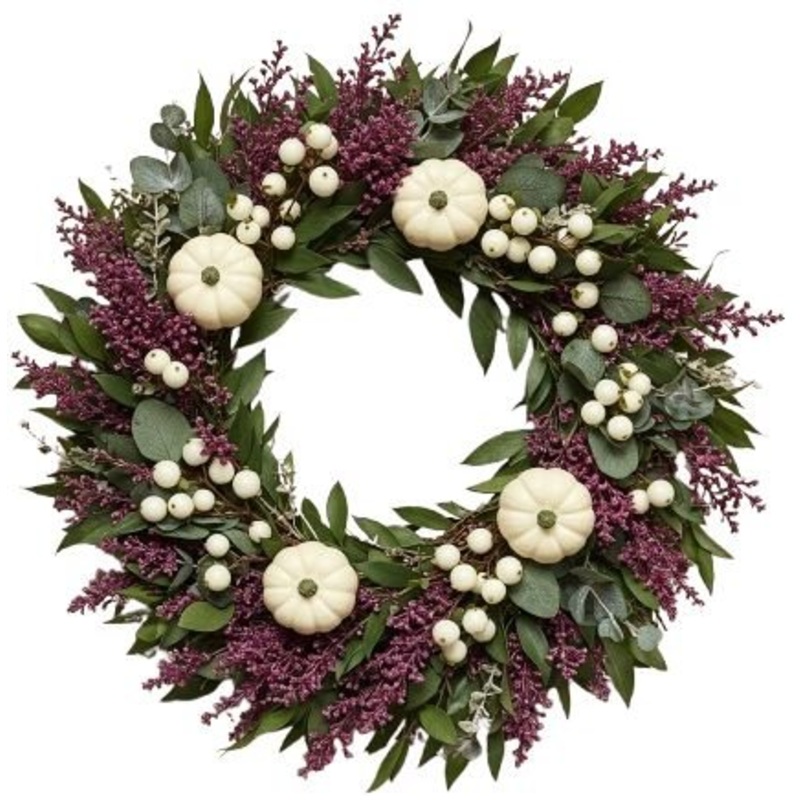 Blush Heather Autumn Charm Wreath