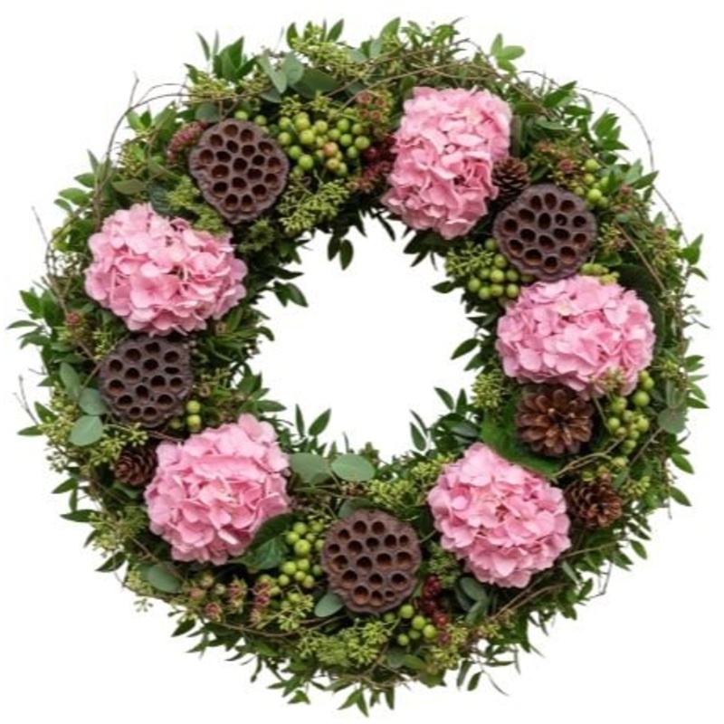 Blushing Harvest Garden Autumn Wreath