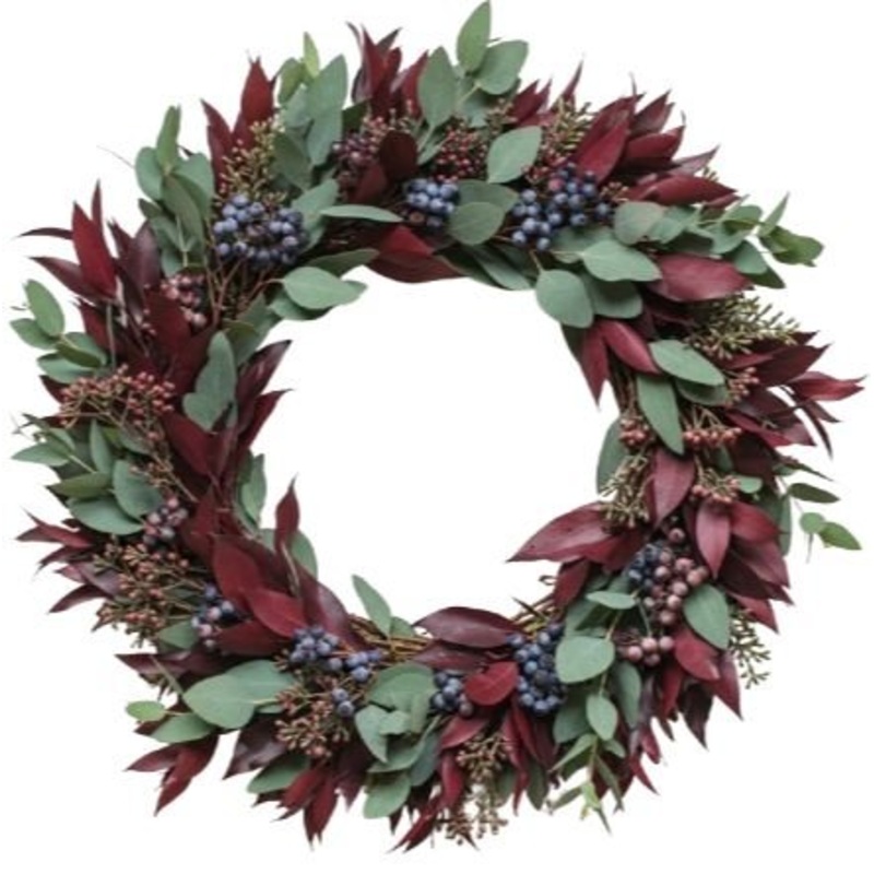 Crimson & Blueberry Garden Wreath