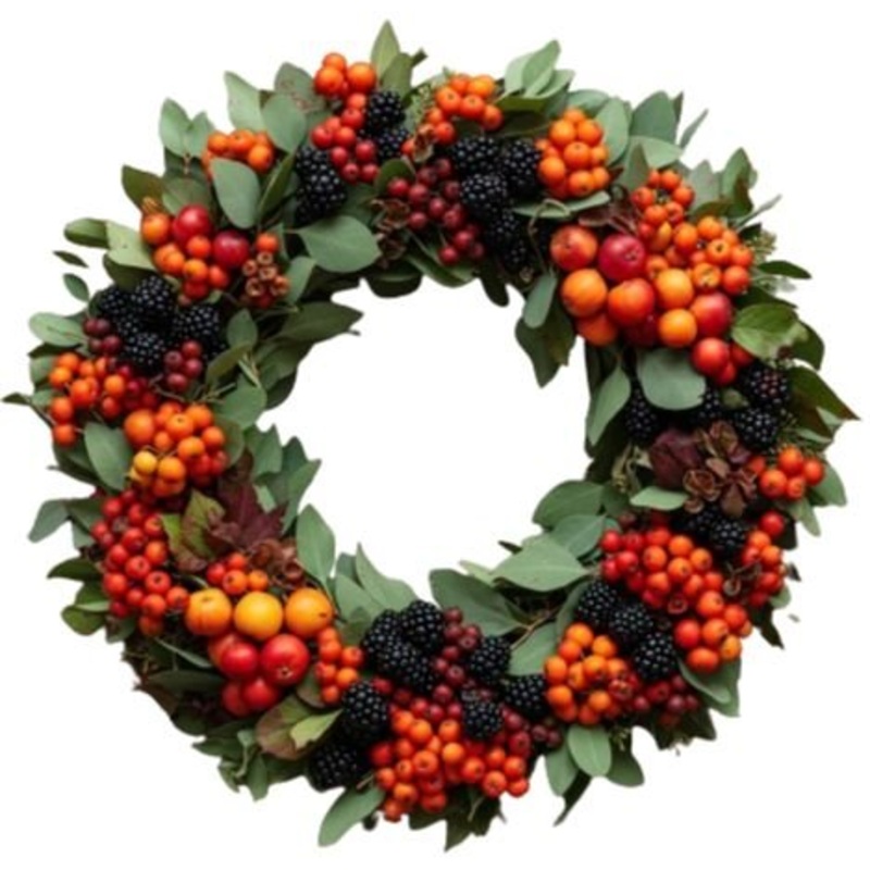 Garden Fruits Door Wreath-36cm  (14 inch) & 42cm (16 inch) & 51cm (21 inch)