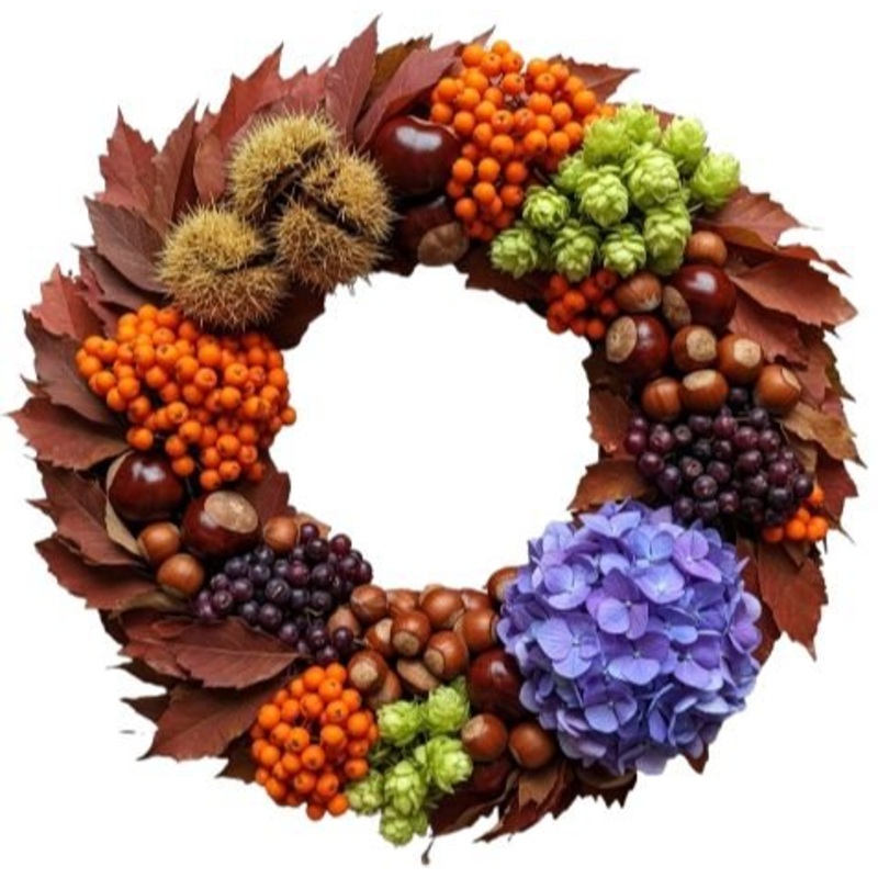 Harvest Glow Woodland Door Wreath