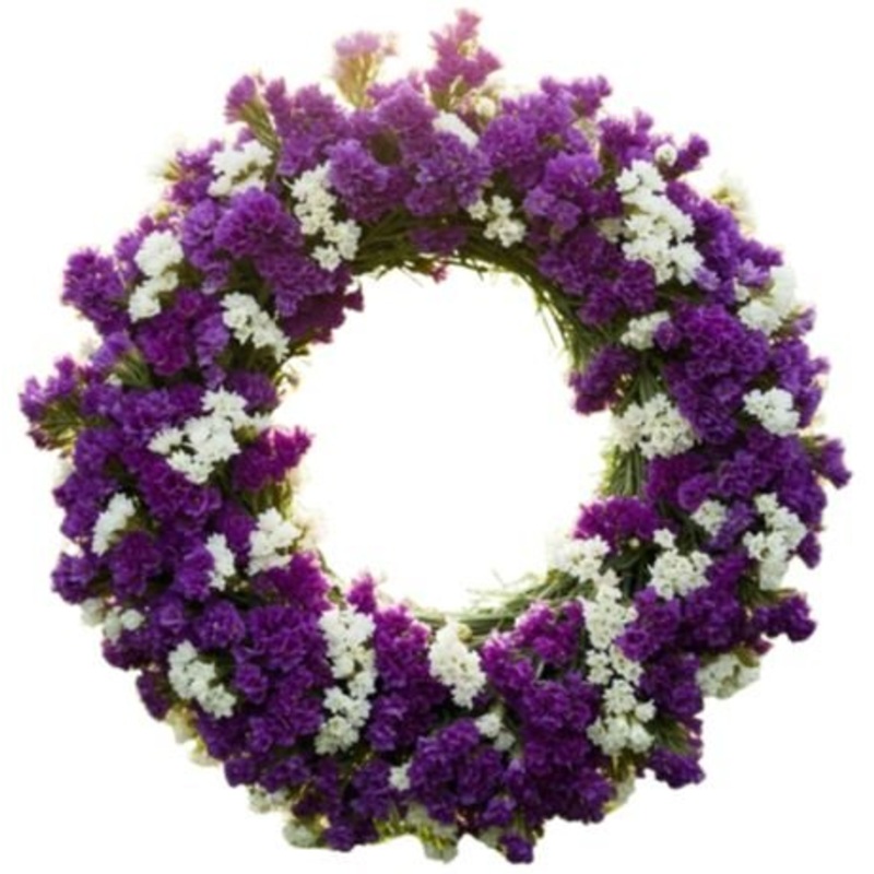 Limonium Duo Colour Door Wreath