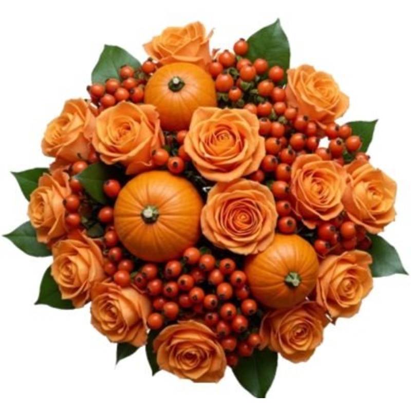 Pumpkin Spice Rose Charm Bouquet