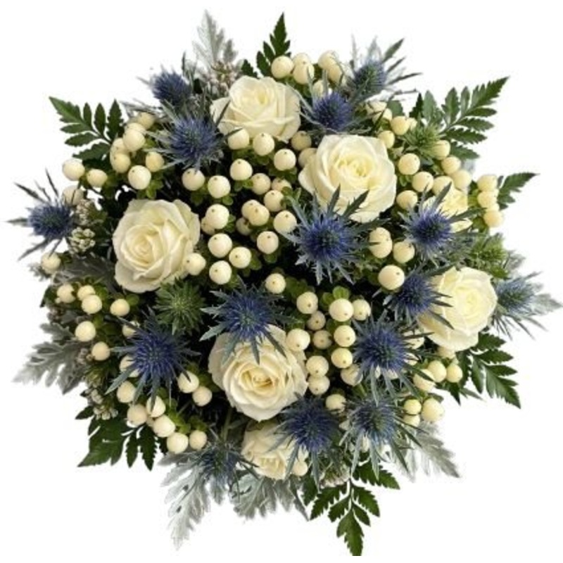 Serenity of Frosted Petals Bouquet