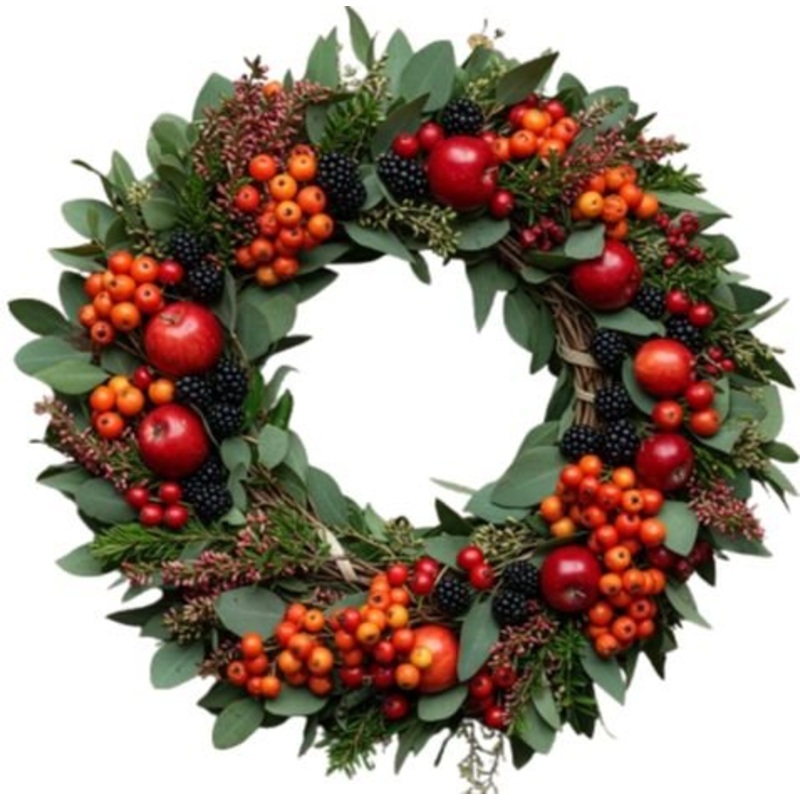 Wild Berries and Heather Door Wreath