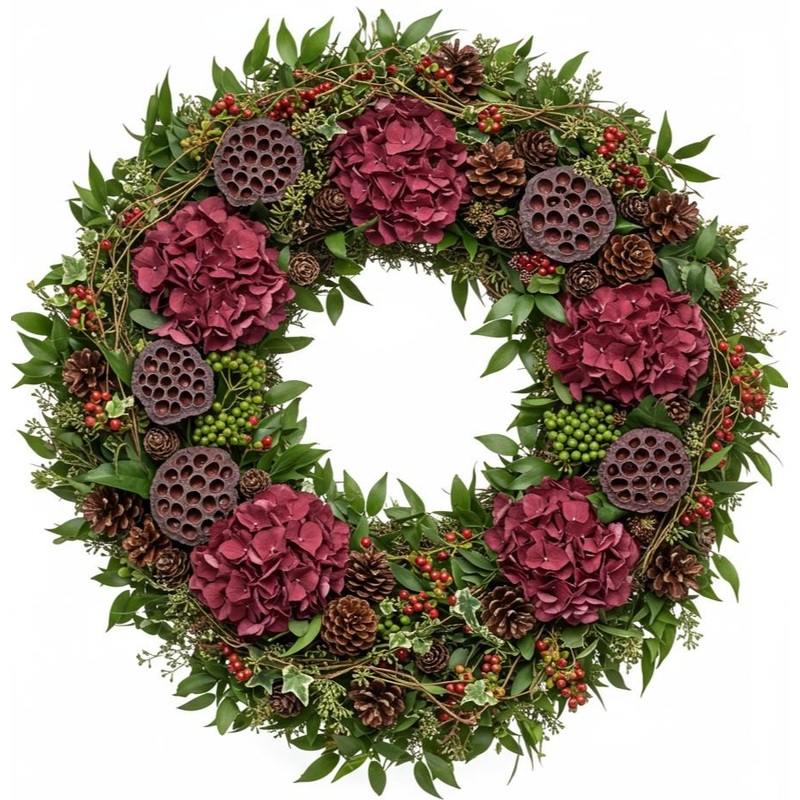 Winter Woodland Hydrangea Wreath