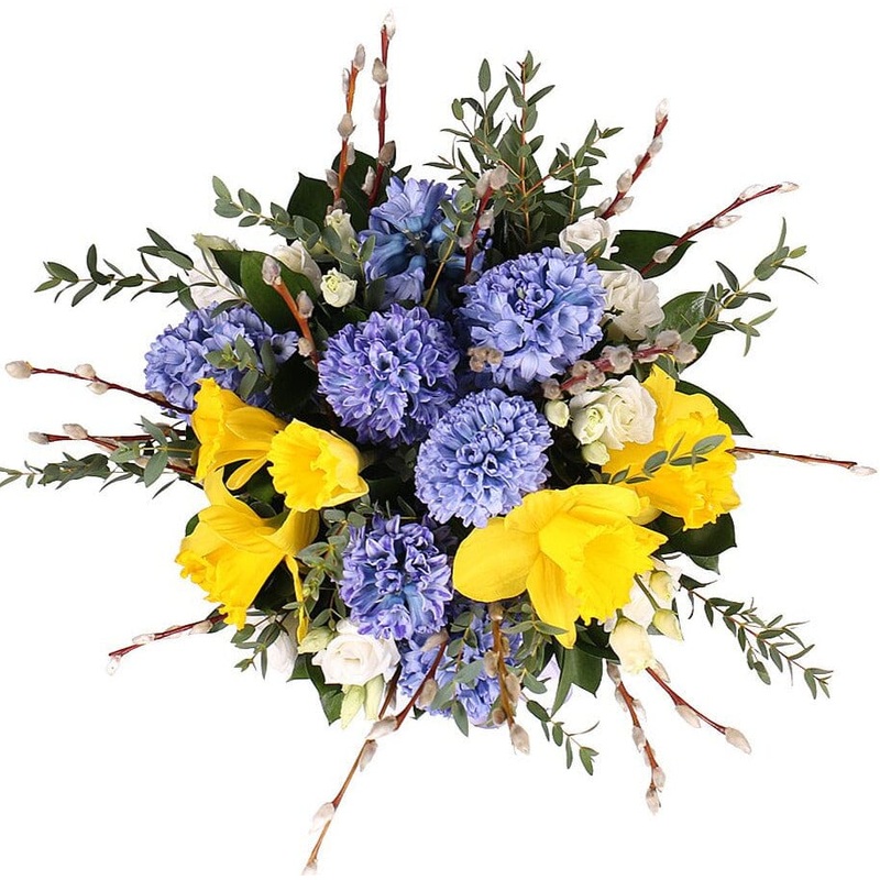 Blue Hyacinth with Daffodils Bouquet
