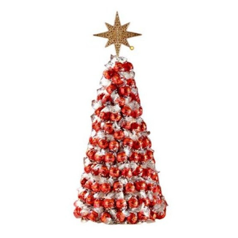 Chocolate Christmas Tree-Small (H – 24cm) & Regular (H – 32cm) & Large (H – 60cm)-Milk Chocolate Lindt Lindor & Ferrero Rocher & Raffaello & Mix Ferrero & Raffaello & Mix Unique Chocolate Lindt Lindor & White Chocolate Lindt Lindor & Orange Chocolate Lind