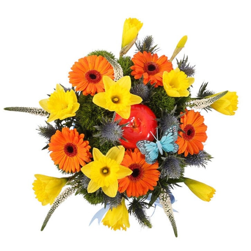 Daffodils with Orange Gerbera Bouquet